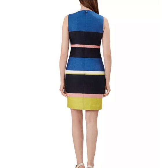 Hobbs London Ives Striped Flax/Linen Sheath Dress Size 8 EUC - Picture 2 of 9